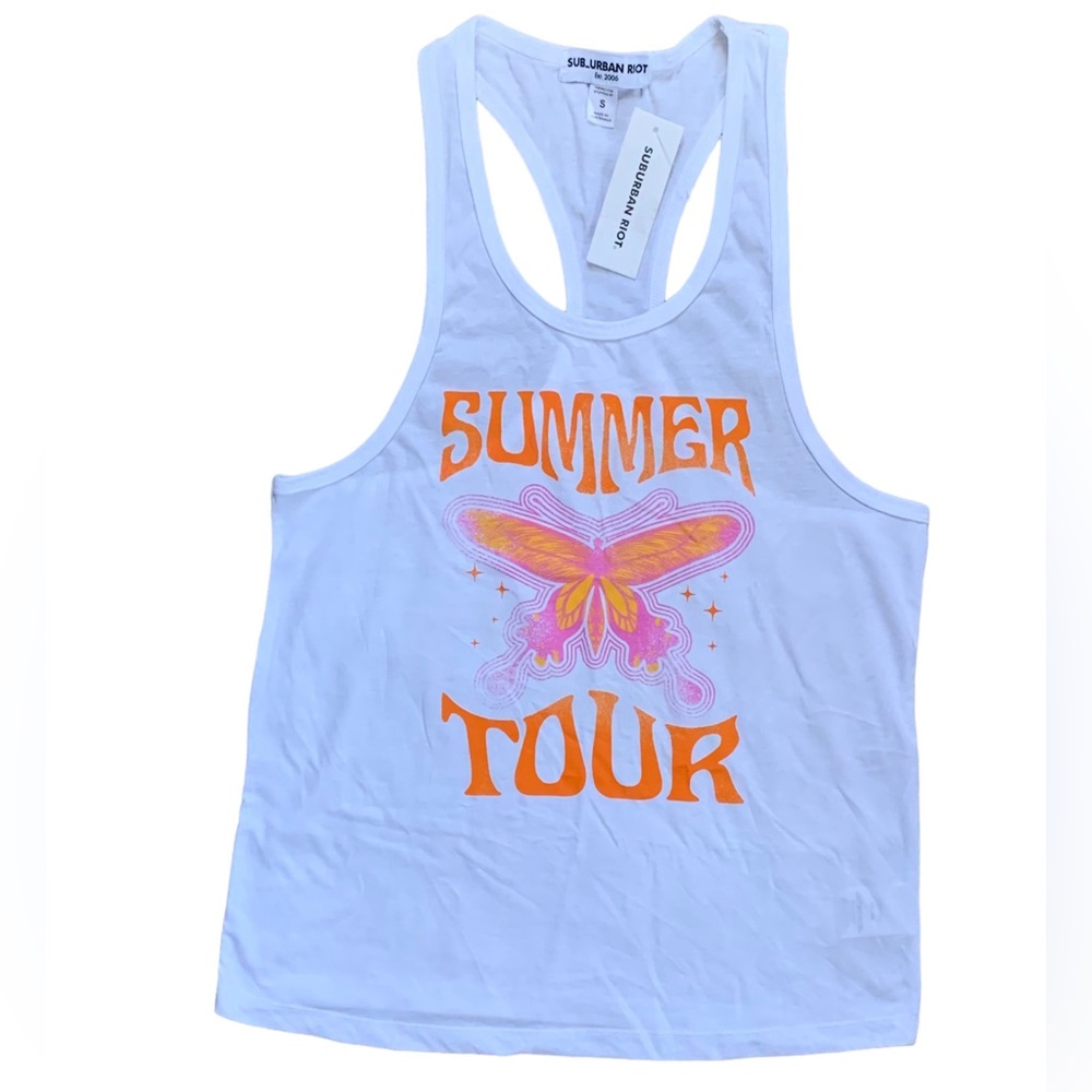 Sub_Urban Riot “Summer Tour” White Racerback Tank Top